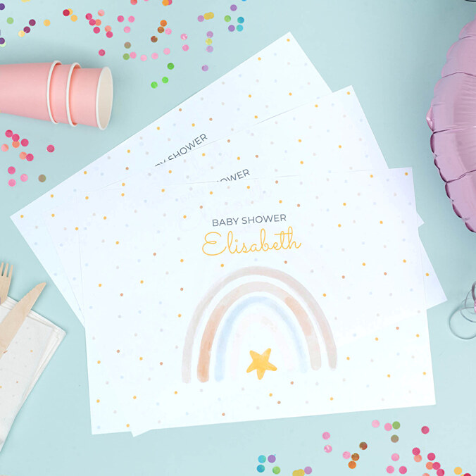 Individuell gestaltete Papier Tischsets