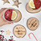 Set de 4 posavasos personalizados de madera natural