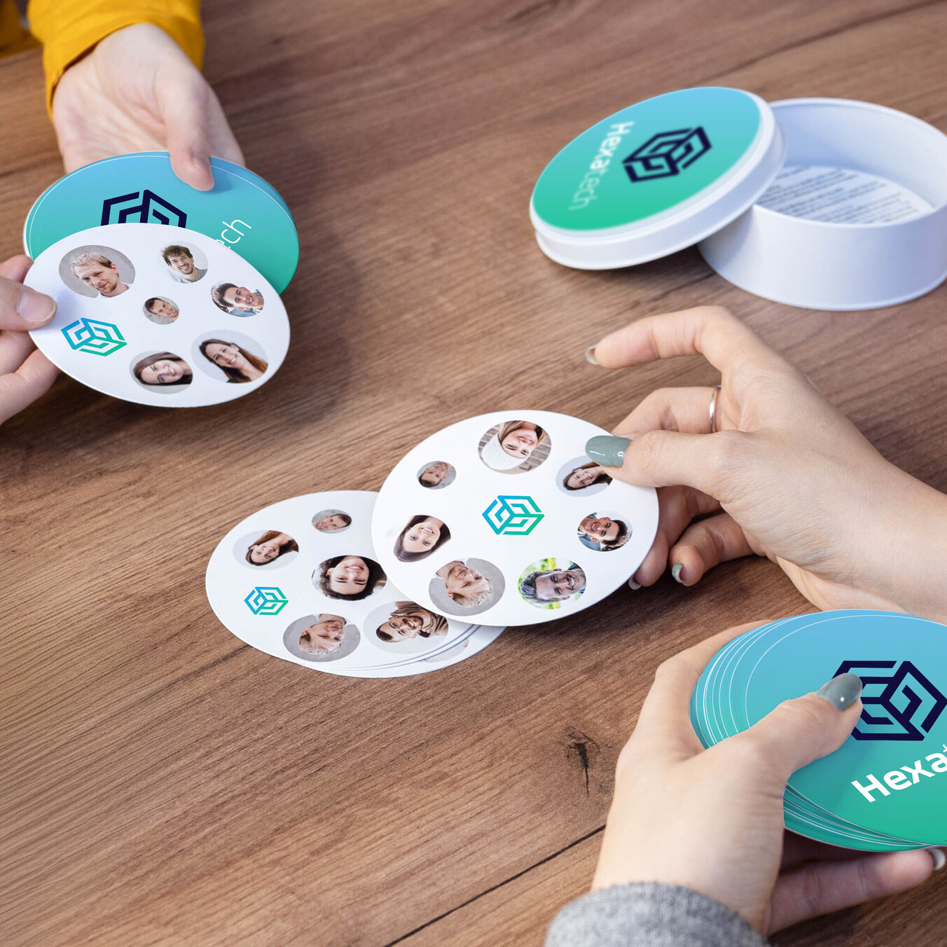 Personligt kortspil "Match Bubbles" med billede