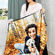 Sherpa fleece tæppe 70x105 med billede