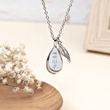 Engraved cremation ashes necklace