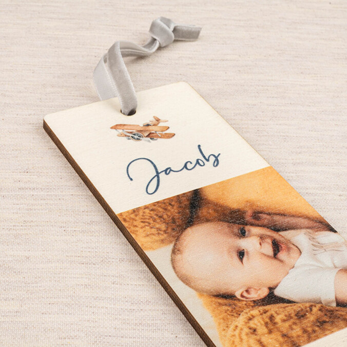 Marcapáginas de madera personalizado
