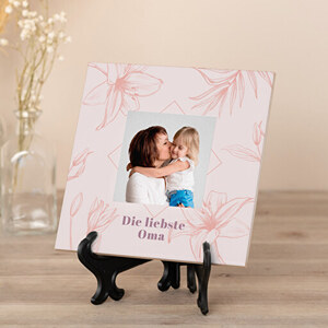 Personalisierter Familienrahmen aus Holz mit Foto und LED-Beleuchtung!