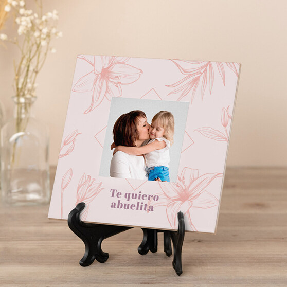 Azulejo personalizado con foto para regalar a la abuela Azulejo personalizado con foto para regalar a la abuela