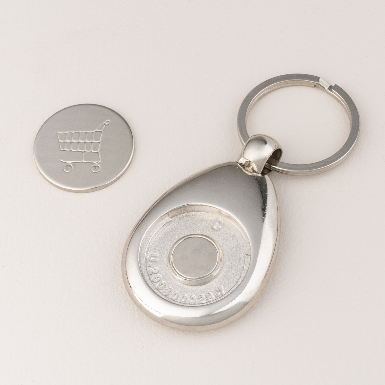 Personalizowany brelok do kluczy z żetonem do wózka