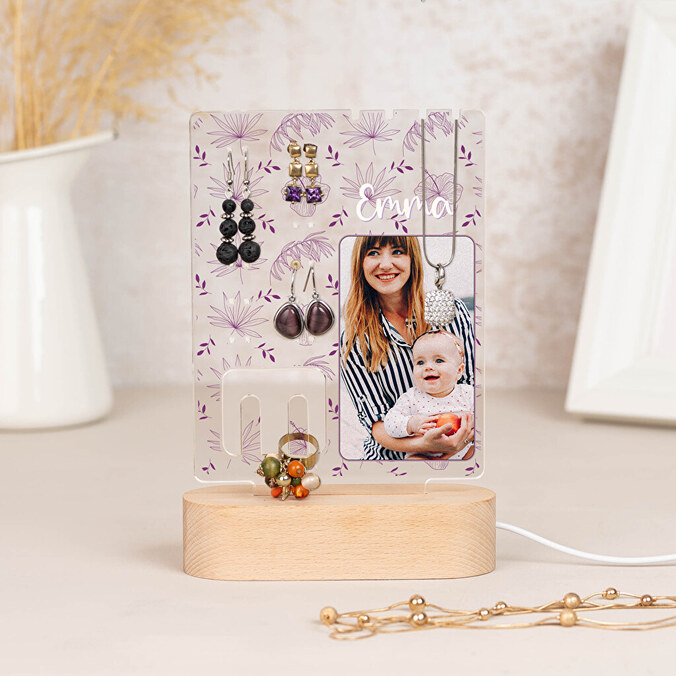 Organizador de joyas personalizado luminoso