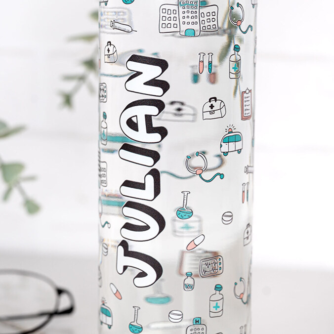 Personalisierte Glasflasche