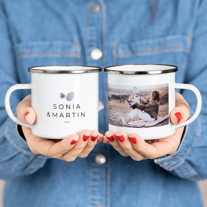 Emaille Tasse bedrucken