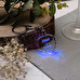 3D glazen sleutelhanger met licht graveren