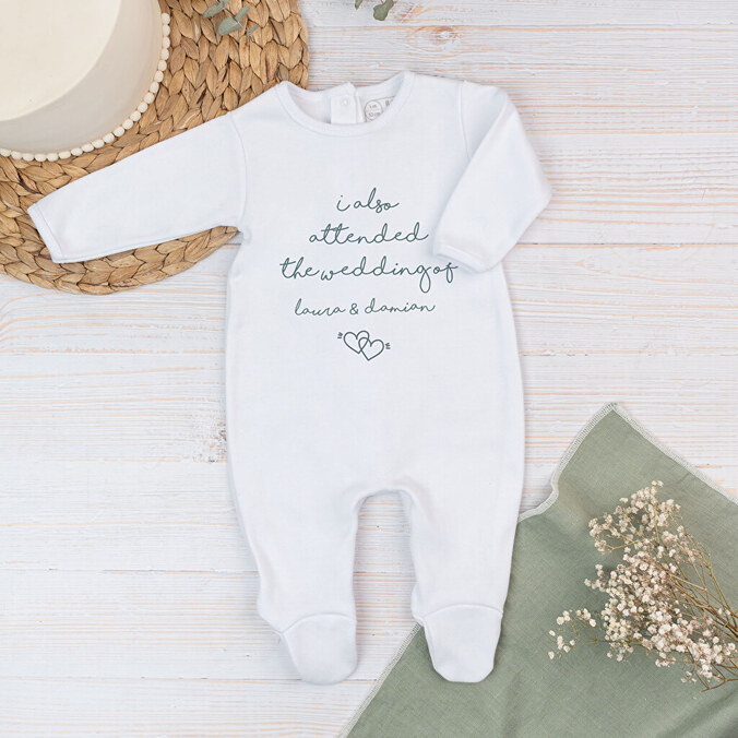 Personalised baby sleepsuit