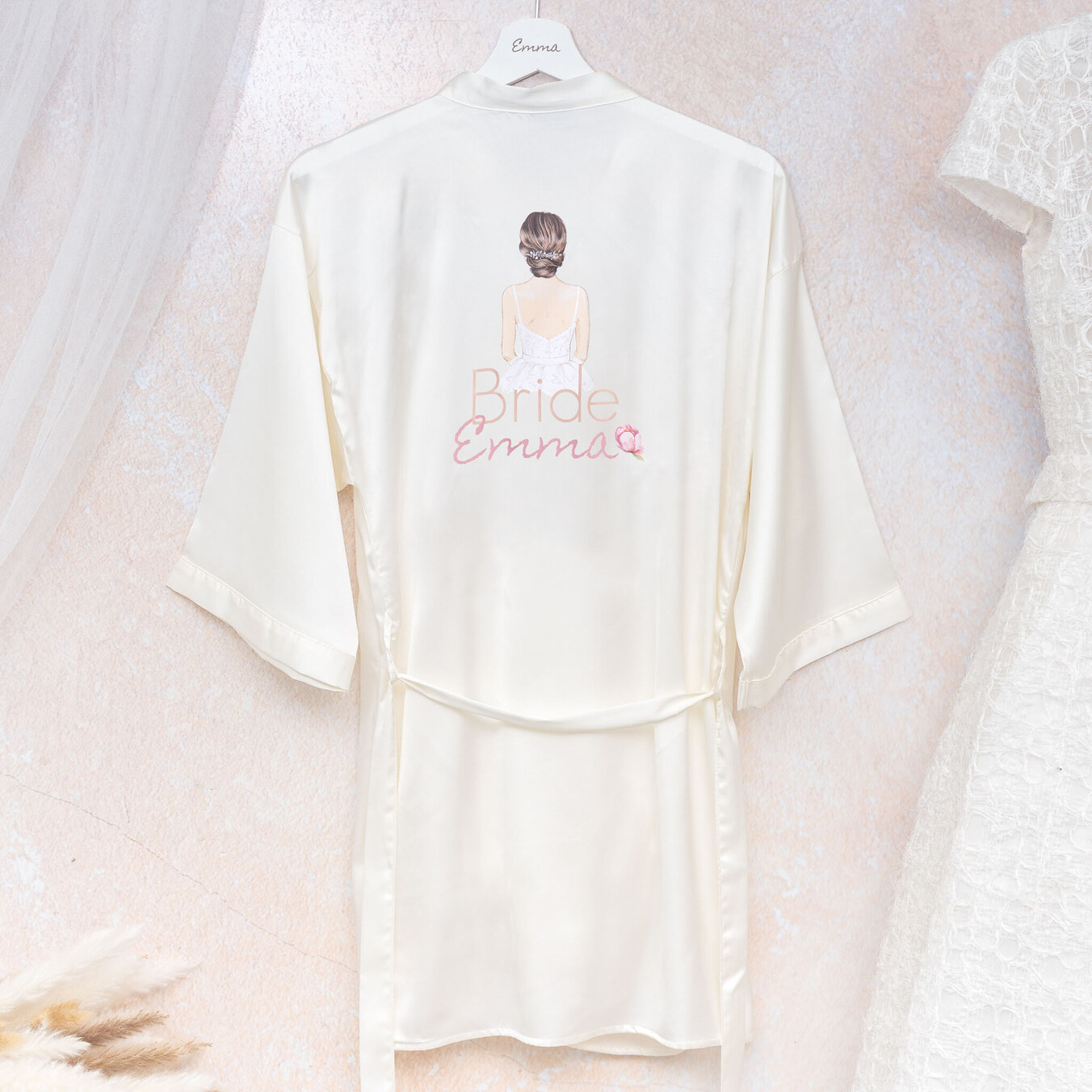 Vestaglia da sposa personalizzata