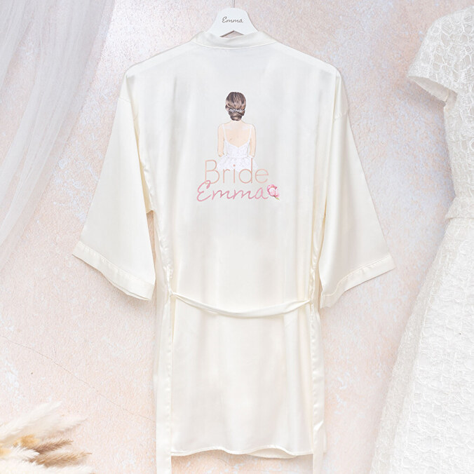 Vestaglia da sposa personalizzata