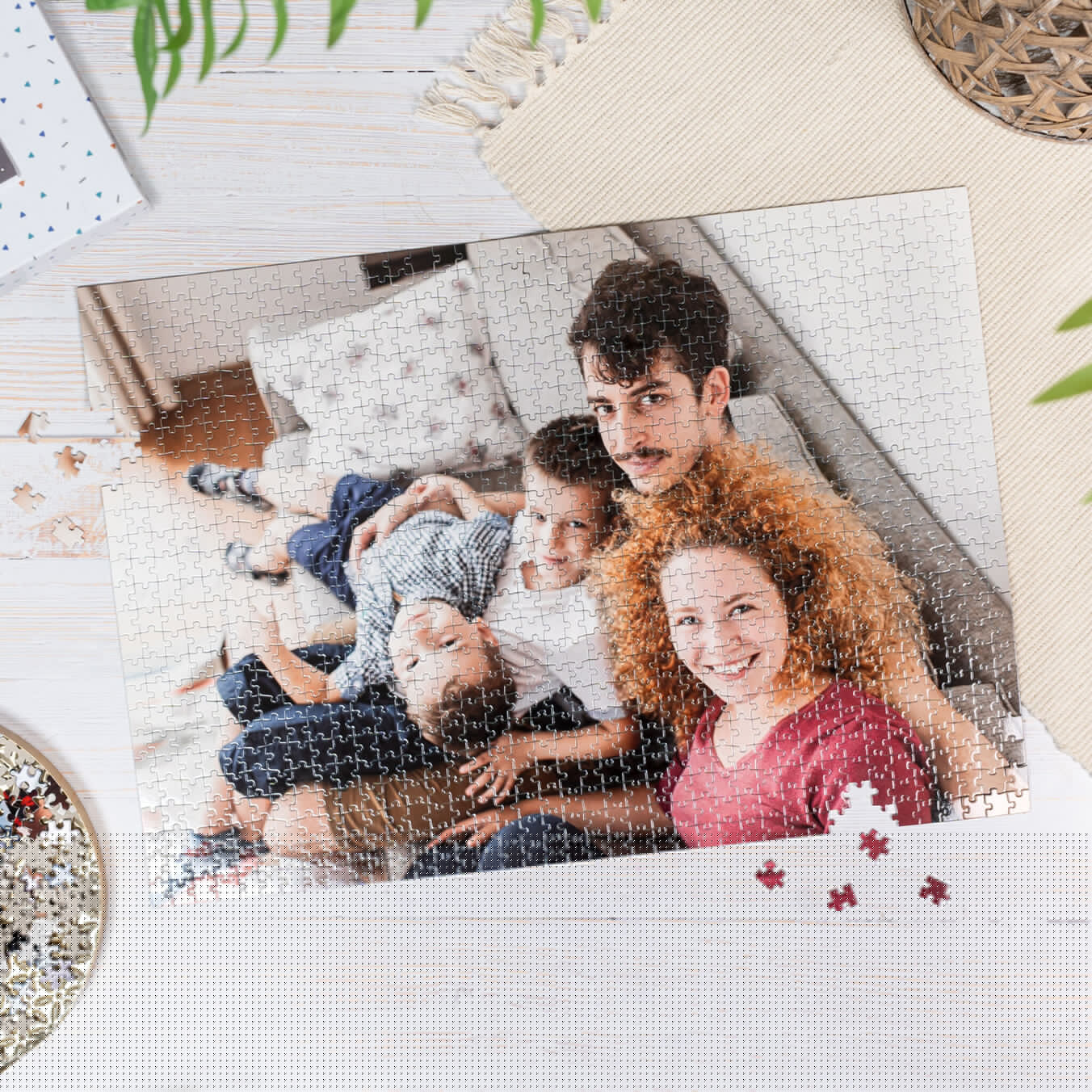 Personalised rectangular cardboard puzzles