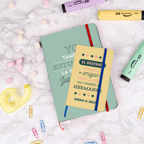 Libretas personalizadas con banda elástica