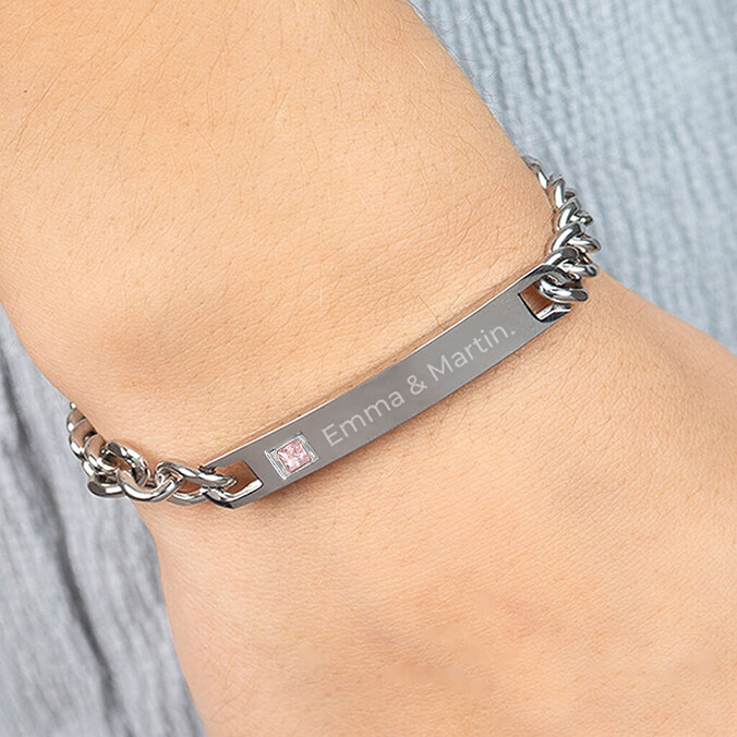 Bracciale a catena inciso per donna