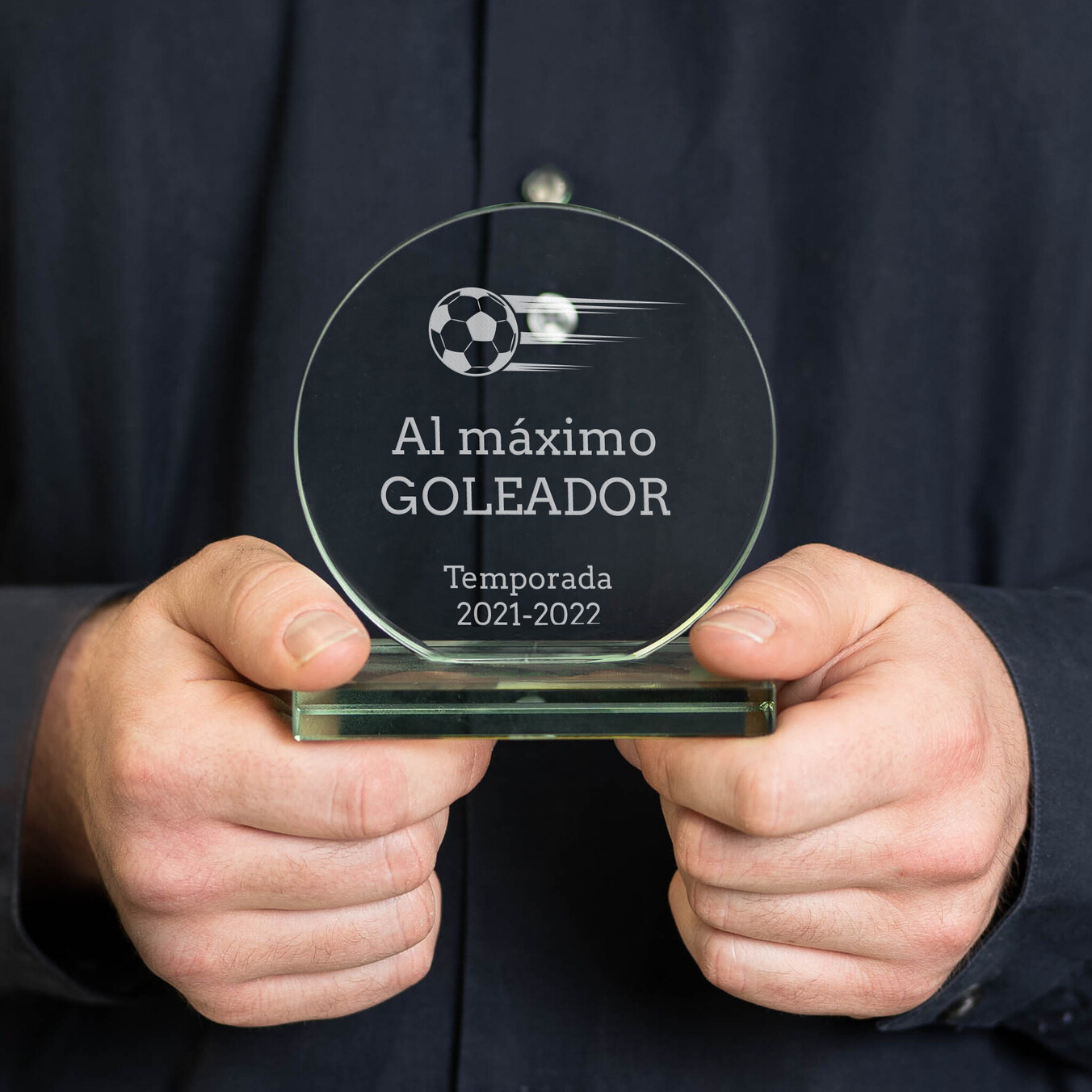 Trofeos de cristal personalizados