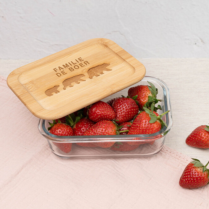 Te personaliseren glazen tupper