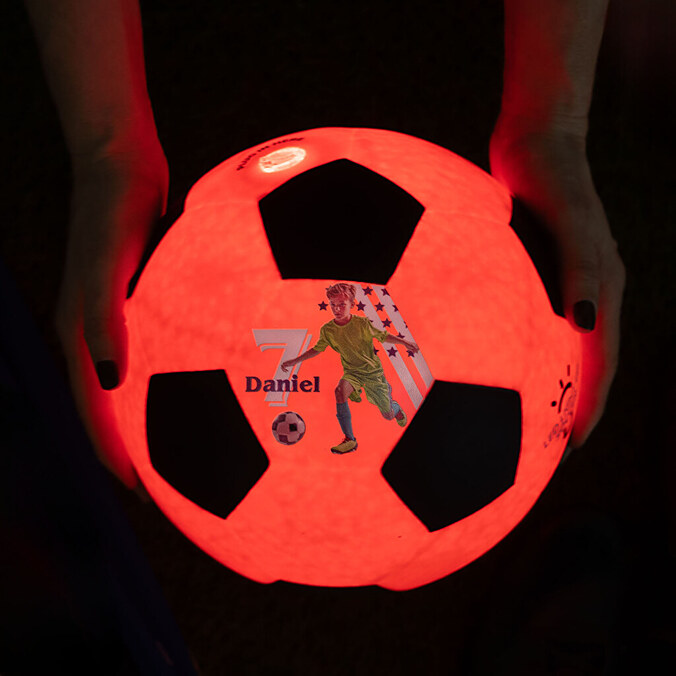 Balón de fútbol personalizado luminoso