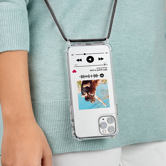 Funda con cuerda personalizada con foto para iPhone 12 Funda con cuerda personalizada con foto para iPhone 12