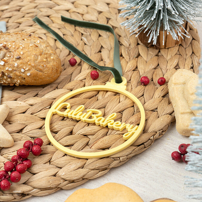 Ozdoba świąteczna z akrylu personalizowana z imieniem