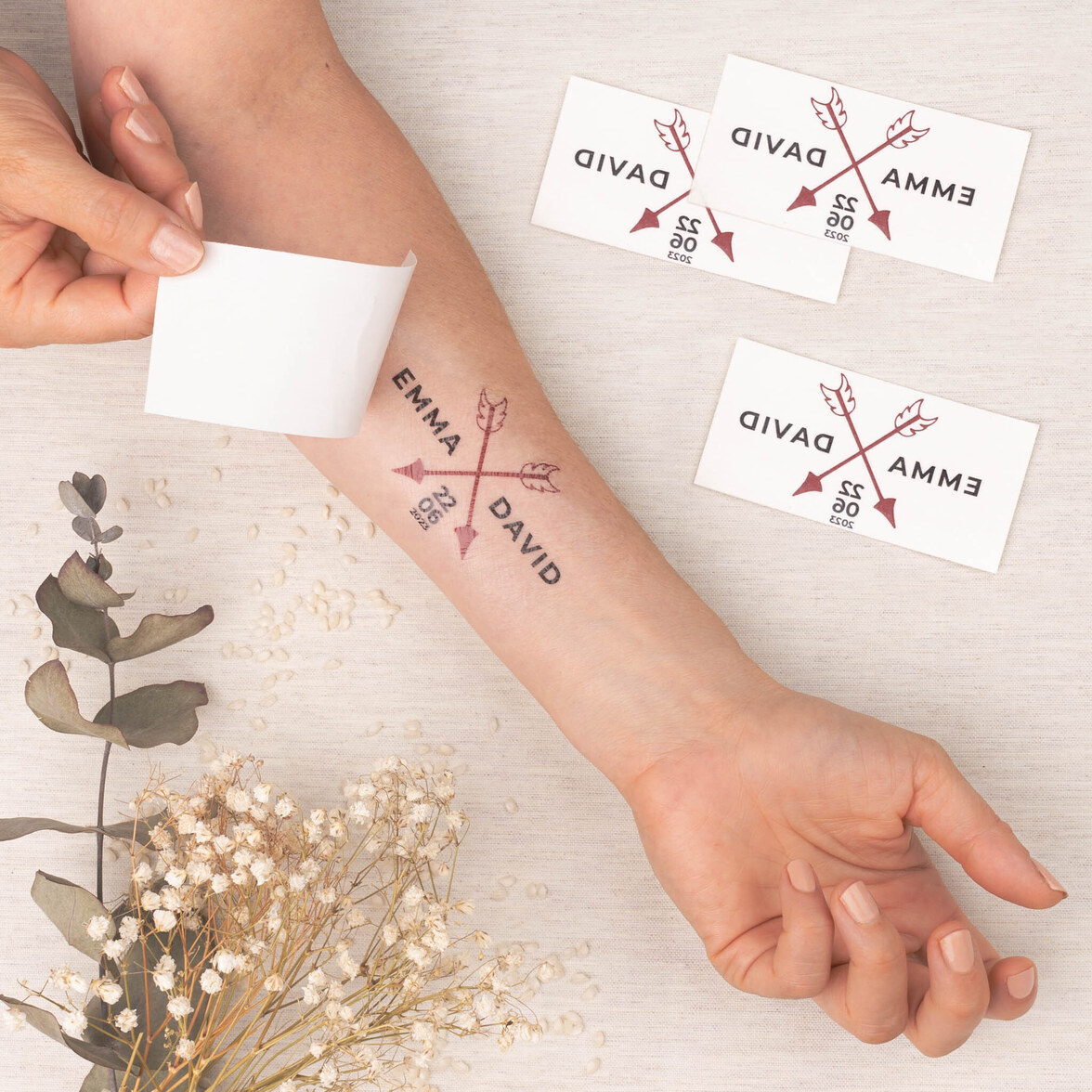 Team Bride Goldfolien-Tattoos – Temporäre Tattoos Für Junggesellinnenabschiede, 6 Stück