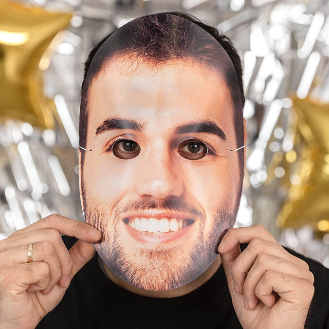 Maschera viso personalizzata di cartone