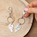 Schlüsselanhänger Herz in Zwei Teile mit Foto Gravur