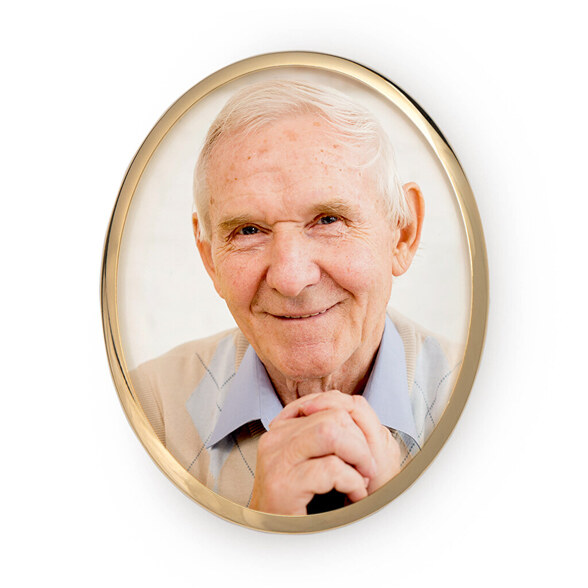 médaillons et photo funéraire en porcelaine ovale pour portrait