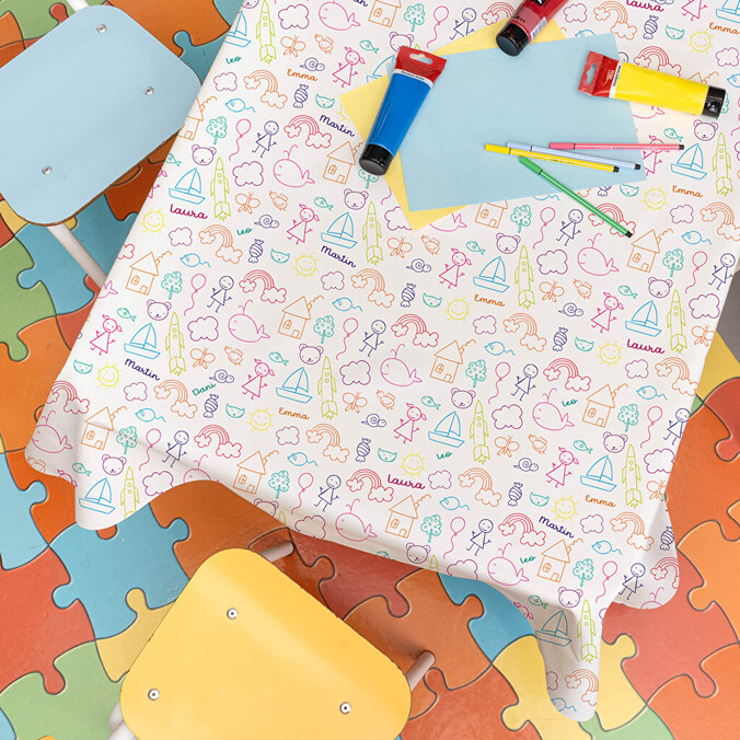 Manteles grandes personalizados de tela y hule