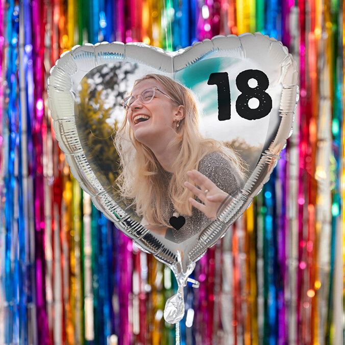 Hart ballon folie 45 cm. bedrukken