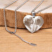 Gegraveerde hanger hartvormig met foto