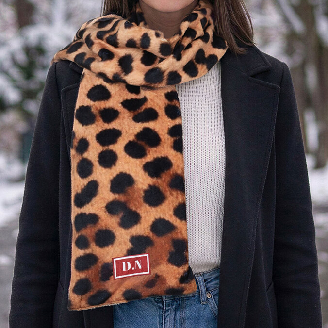 Personalised coral fleece scarf