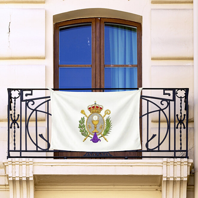 Personligt banner til altaner med billede Personligt banner til altaner med billede