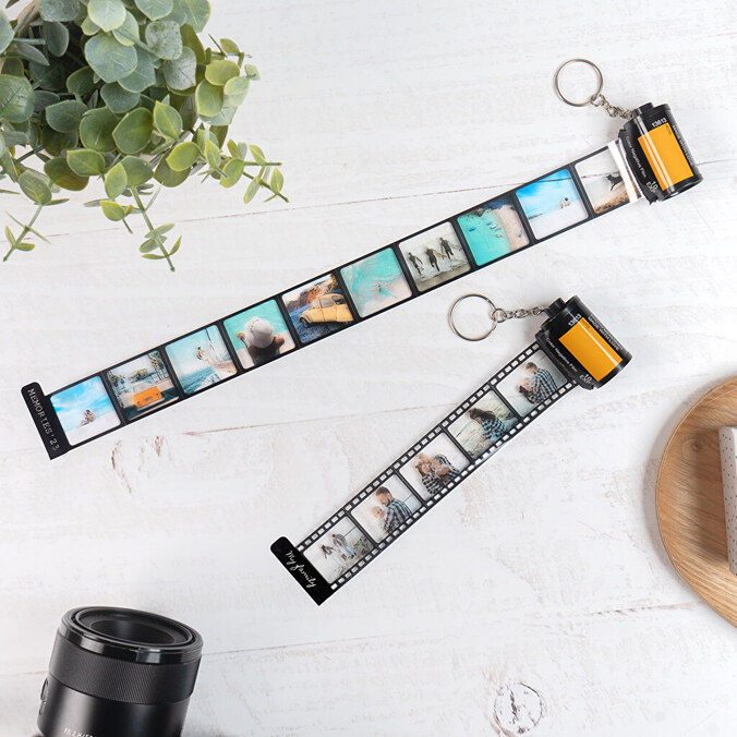Custom film roll keychain
