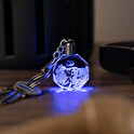 3D glazen sleutelhanger met licht graveren