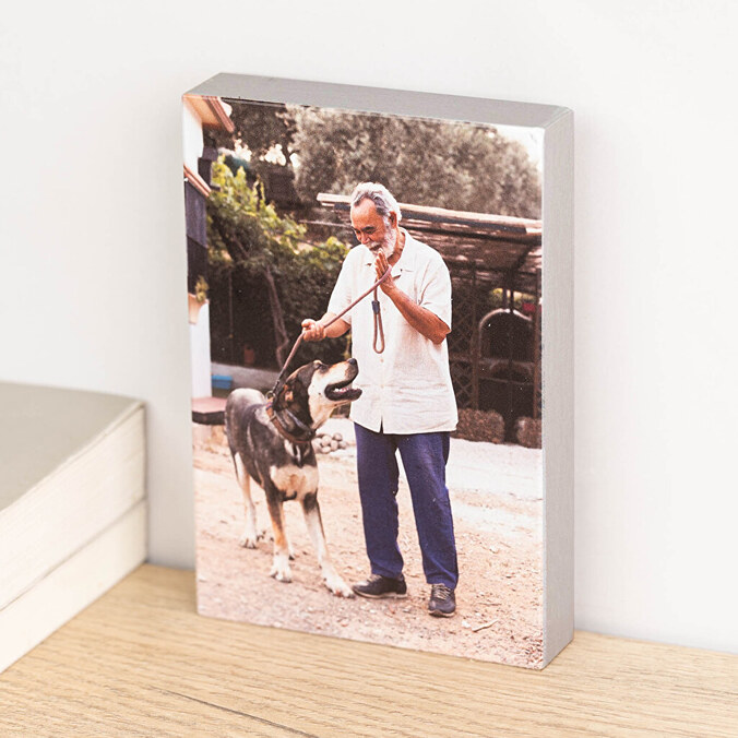 Personalised wooden photo block