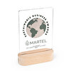 Personalised acrylic trophy with wooden base