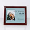 Placa comemorativa personalizada de mogno