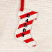 Acryl Weihnachtsschmuck in der Form eines Stiefels zum selber gestalten