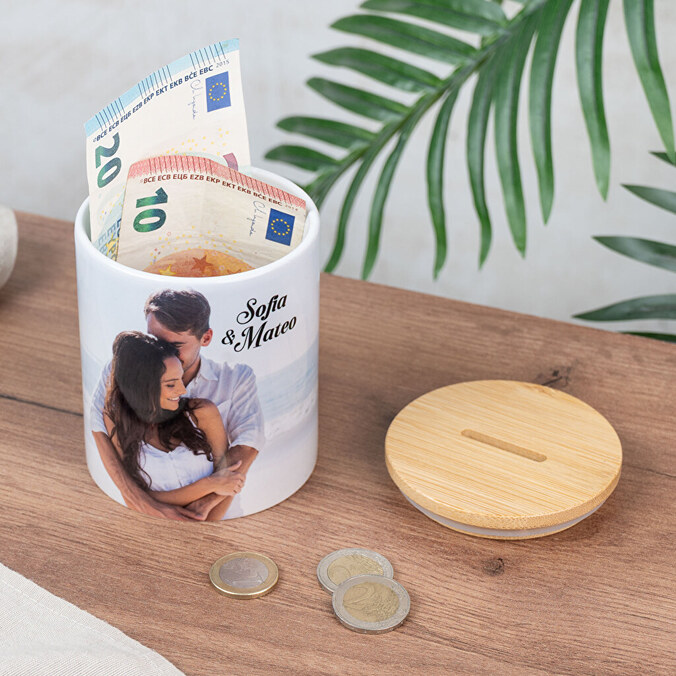 Hucha de cerámica personalizada