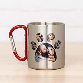 Taza acero con mosquetón