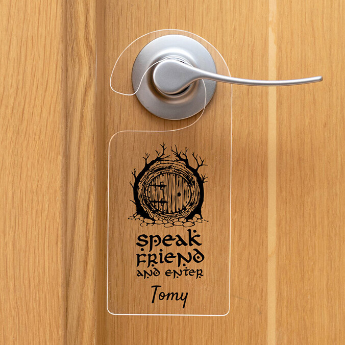 Gepersonaliseerde acryl deurhanger