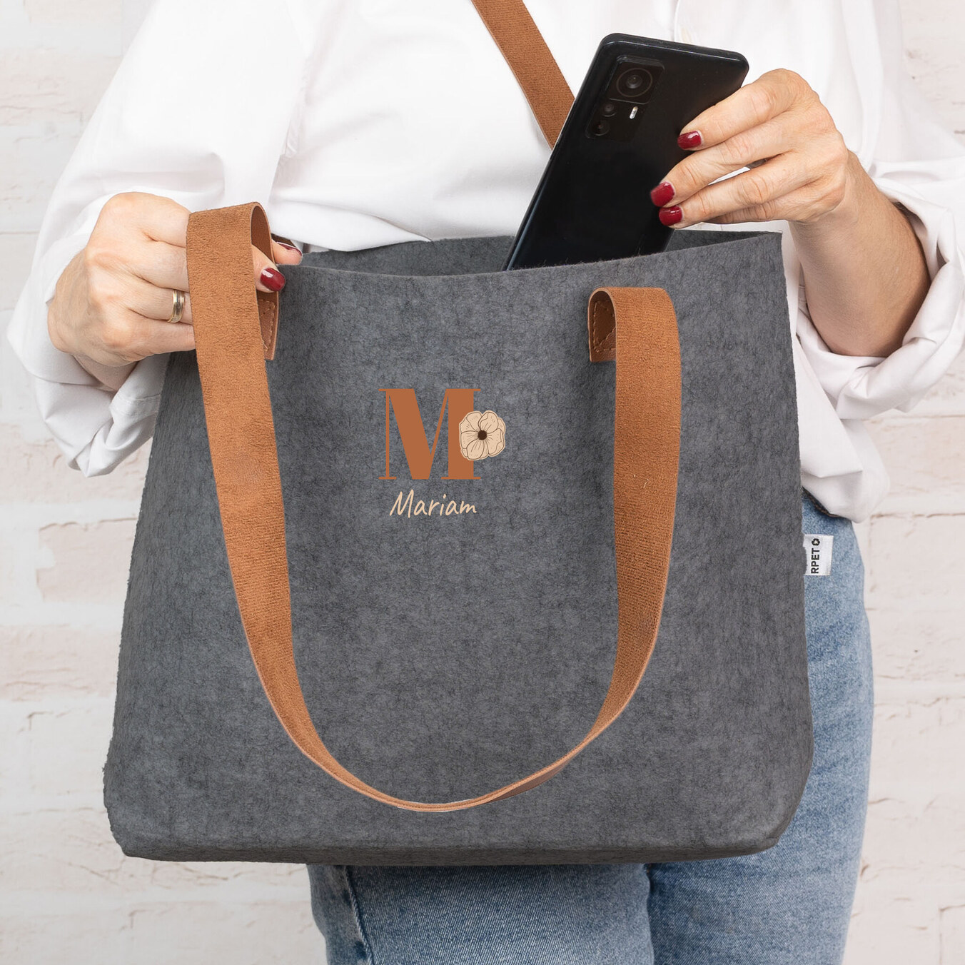 Borsa in feltro personalizzata