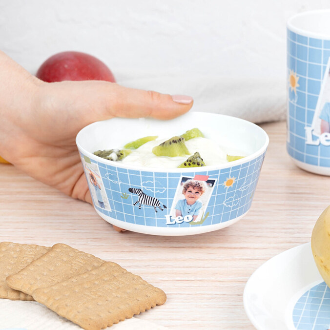 Personalised unbreakable plastic bowl