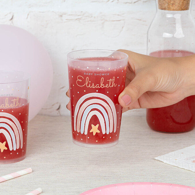 Personalised reusable plastic cup