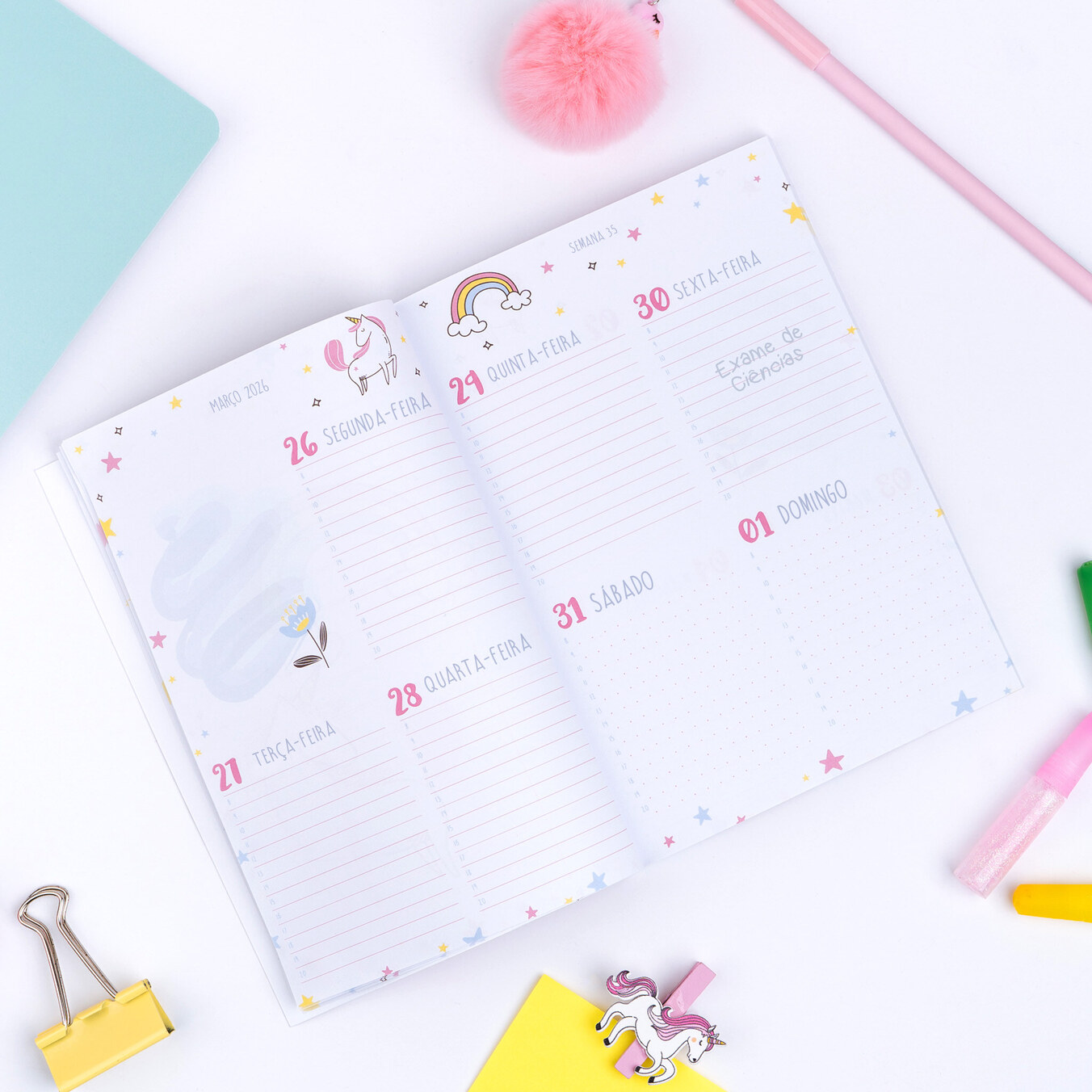 Agenda A5 capa flexível personalizada