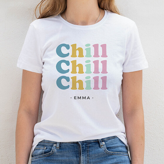 T-shirt personalizada de mulher