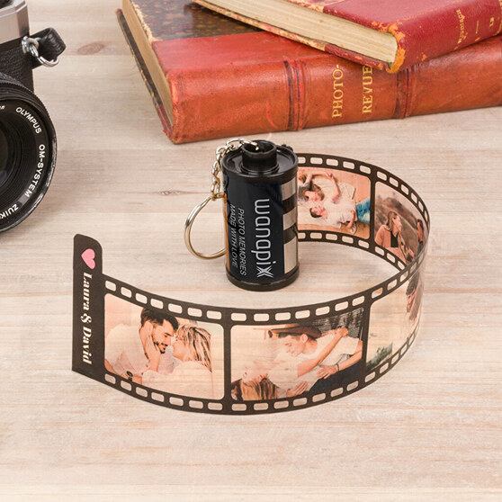 Kodak filmrulle nøglering med dine fotos trykt på den