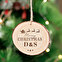 Personalised wood slice ornament