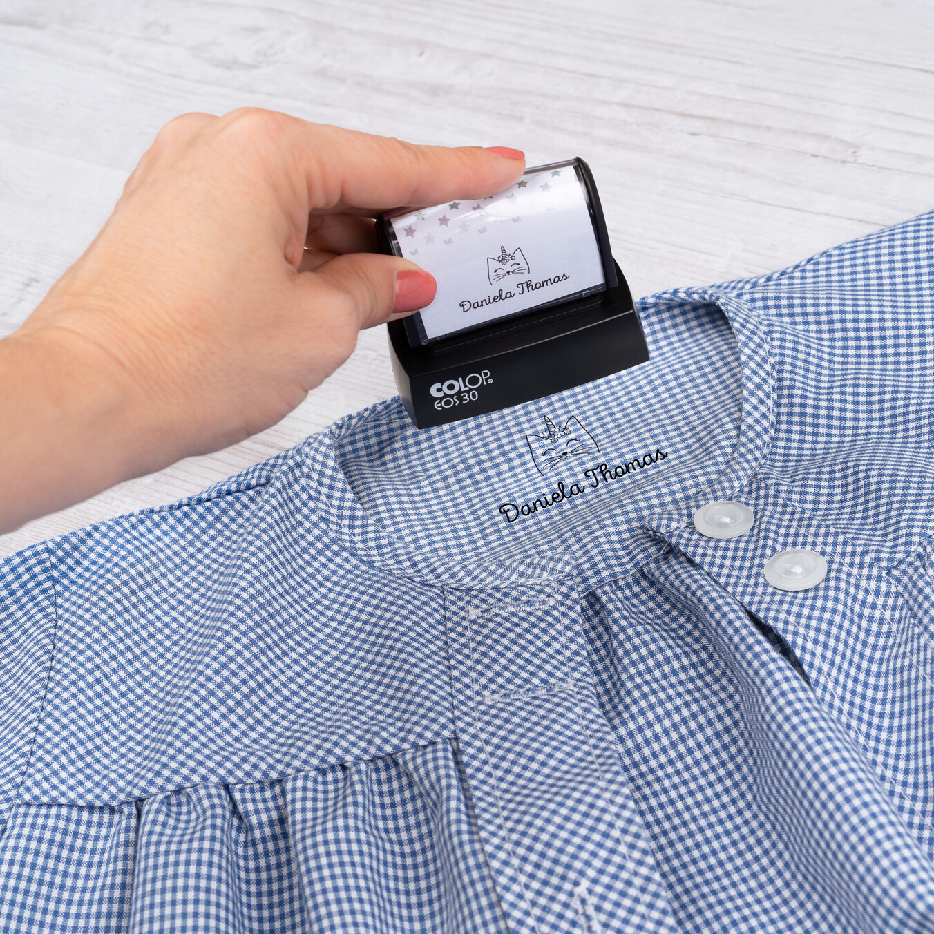 Naamstempel kleding